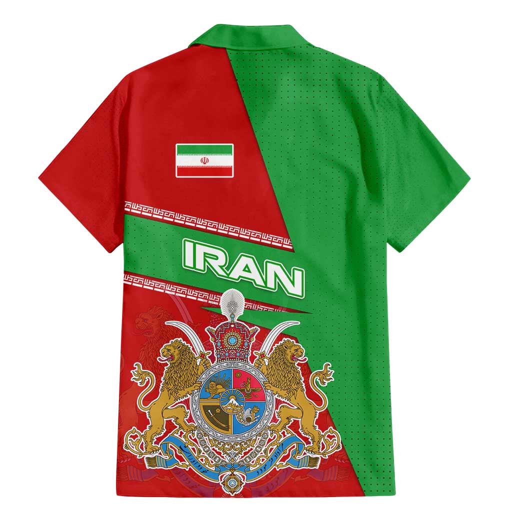 Iran National Heritage Family Matching Mermaid Dress and Hawaiian Shirt with Lion and Sun Emblem and Royal Coat of Arms
