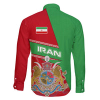 Iran National Heritage Family Matching Mermaid Dress and Hawaiian Shirt with Lion and Sun Emblem and Royal Coat of Arms