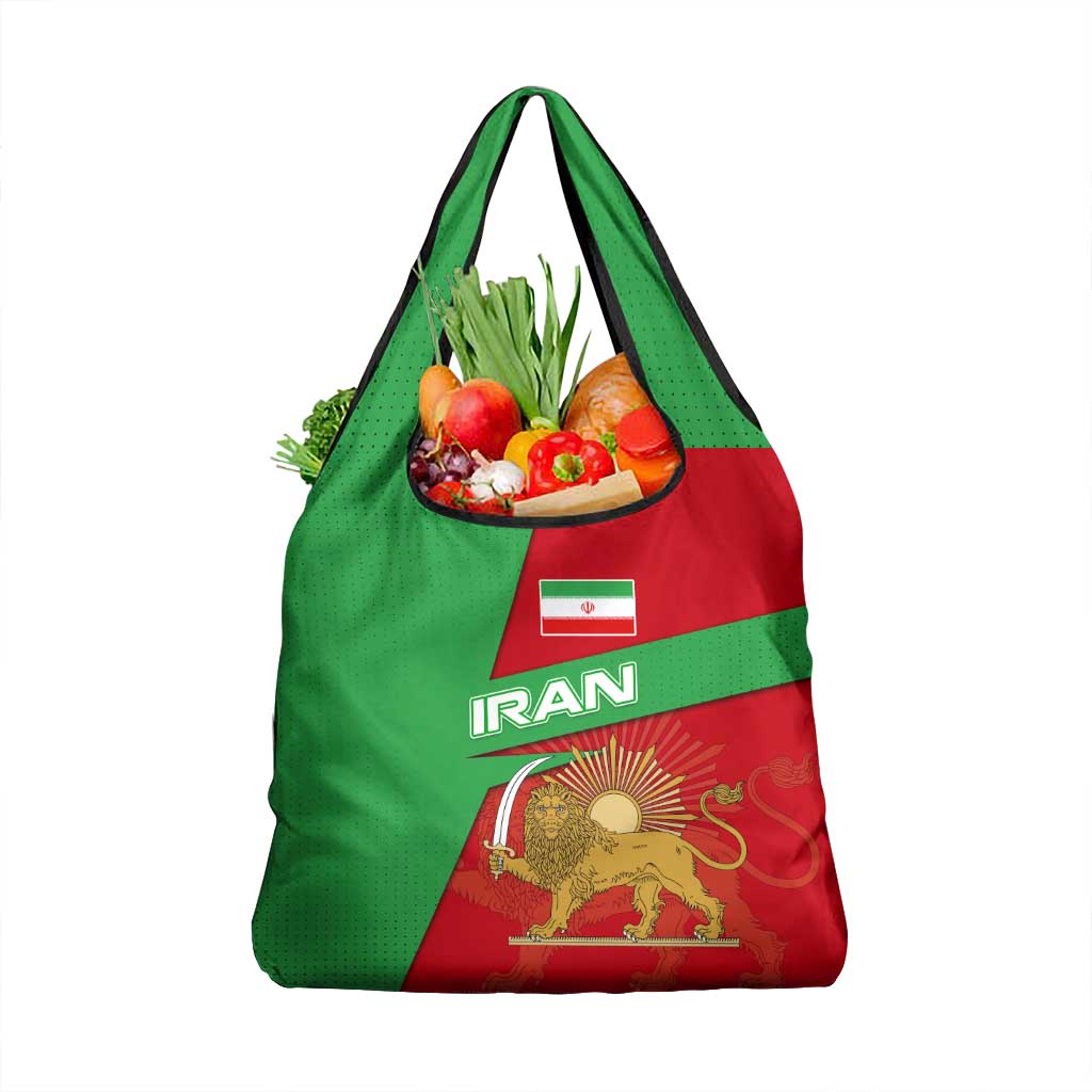 Iran National Heritage Grocery Bag with Lion and Sun Emblem and Royal Coat of Arms