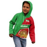 Iran National Heritage Kid Hoodie with Lion and Sun Emblem and Royal Coat of Arms