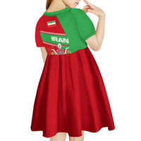 Iran National Heritage Kid Short Sleeve Dress with Lion and Sun Emblem and Royal Coat of Arms