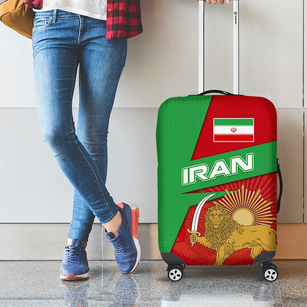 Iran National Heritage Luggage Cover with Lion and Sun Emblem and Royal Coat of Arms