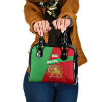 Iran National Heritage Shoulder Handbag with Lion and Sun Emblem and Royal Coat of Arms