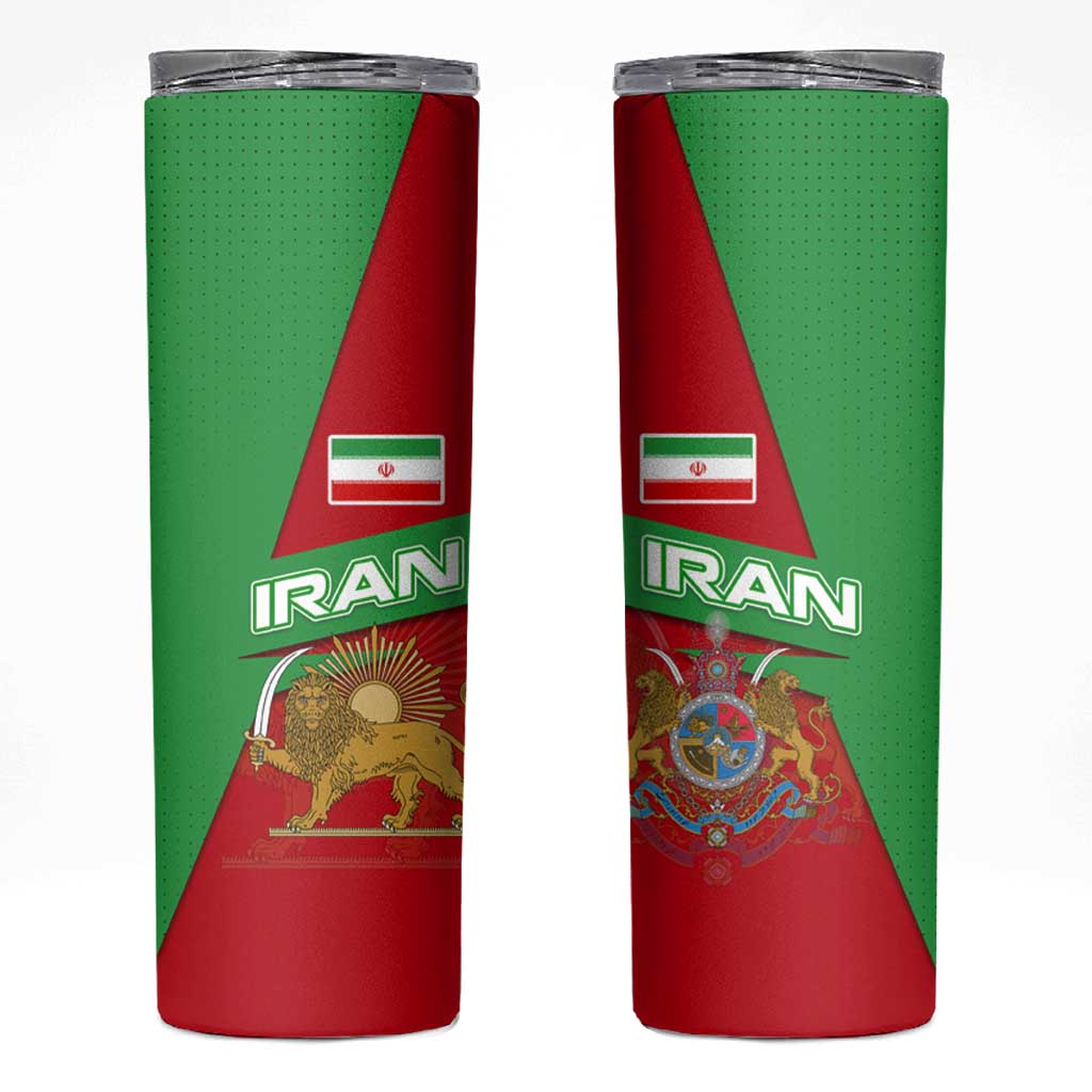Iran National Heritage Skinny Tumbler with Lion and Sun Emblem and Royal Coat of Arms