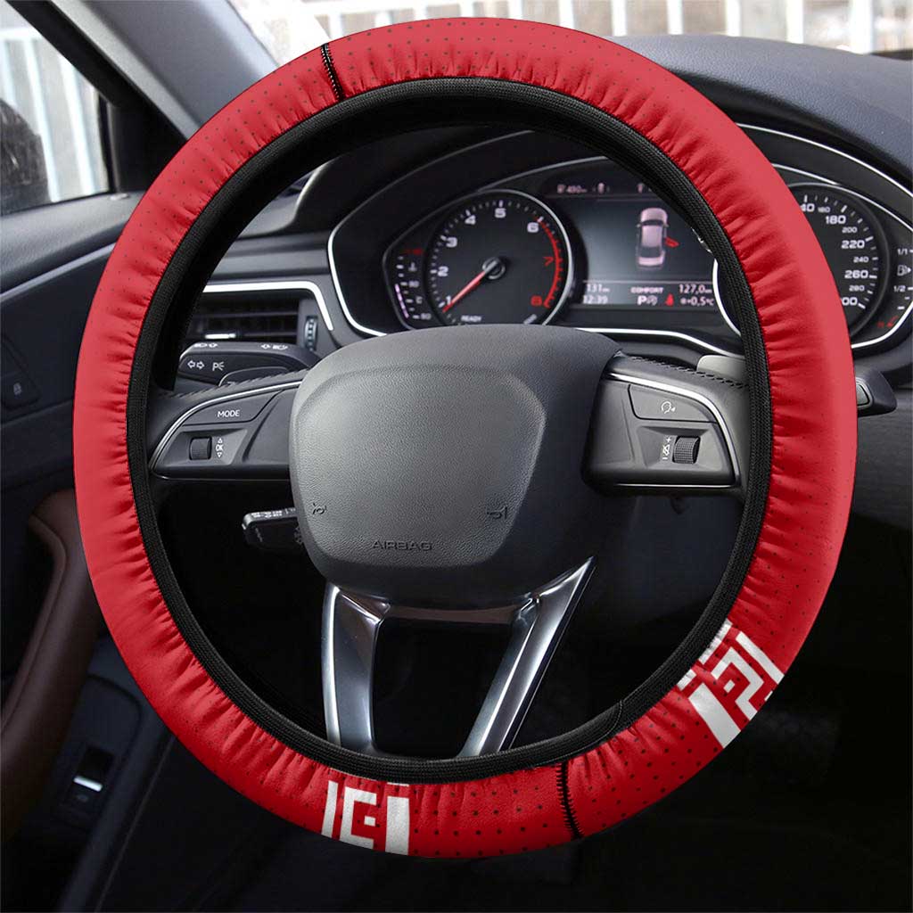 Iran National Heritage Steering Wheel Cover with Lion and Sun Emblem and Royal Coat of Arms