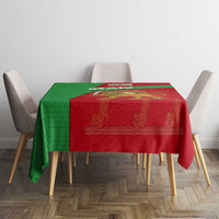 Iran National Heritage Tablecloth with Lion and Sun Emblem and Royal Coat of Arms