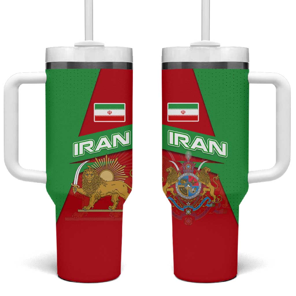 Iran National Heritage Tumbler With Handle with Lion and Sun Emblem and Royal Coat of Arms