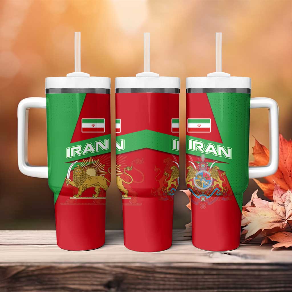 Iran National Heritage Tumbler With Handle with Lion and Sun Emblem and Royal Coat of Arms