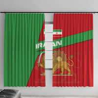 Iran National Heritage Window Curtain with Lion and Sun Emblem and Royal Coat of Arms