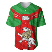Iran National Pride Baseball Jersey with Bold Lion Crest and Country Silhouette