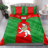 Iran National Pride Bedding Set with Bold Lion Crest and Country Silhouette