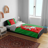 Iran National Pride Bedding Set with Bold Lion Crest and Country Silhouette
