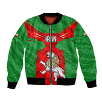 Iran National Pride Bomber Jacket with Bold Lion Crest and Country Silhouette