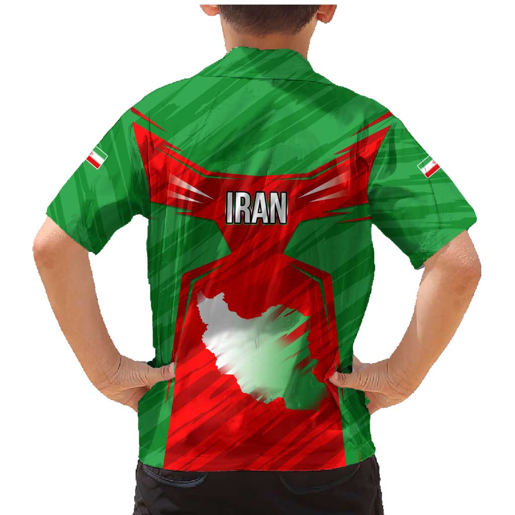 Iran National Pride Family Matching Mermaid Dress and Hawaiian Shirt with Bold Lion Crest and Country Silhouette