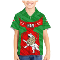 Iran National Pride Family Matching Mermaid Dress and Hawaiian Shirt with Bold Lion Crest and Country Silhouette