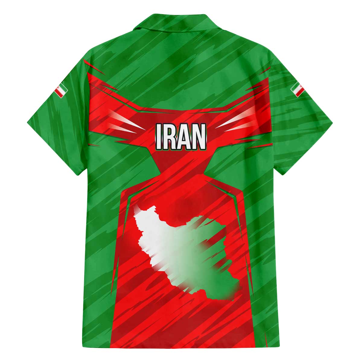 Iran National Pride Family Matching Off The Shoulder Long Sleeve Dress and Hawaiian Shirt with Bold Lion Crest and Country Silhouette