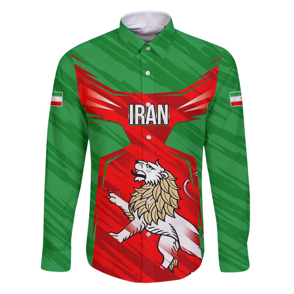 Iran National Pride Family Matching Puletasi and Hawaiian Shirt with Bold Lion Crest and Country Silhouette