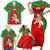 Iran National Pride Family Matching Short Sleeve Bodycon Dress and Hawaiian Shirt with Bold Lion Crest and Country Silhouette