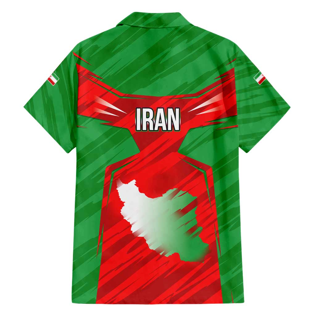 Iran National Pride Family Matching Short Sleeve Bodycon Dress and Hawaiian Shirt with Bold Lion Crest and Country Silhouette