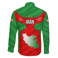 Iran National Pride Family Matching Short Sleeve Bodycon Dress and Hawaiian Shirt with Bold Lion Crest and Country Silhouette