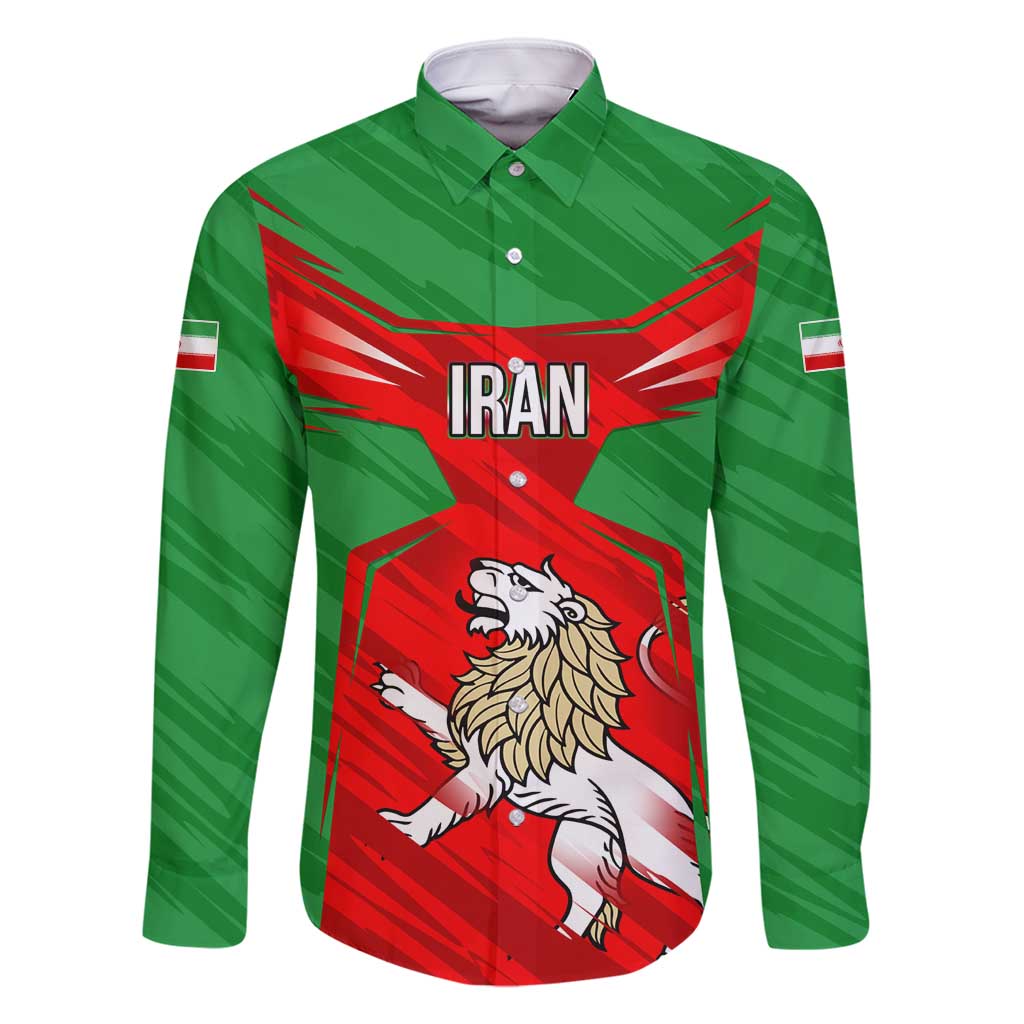 Iran National Pride Family Matching Summer Maxi Dress and Hawaiian Shirt with Bold Lion Crest and Country Silhouette