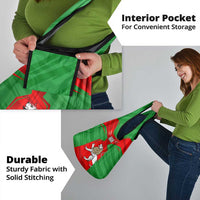 Iran National Pride Grocery Bag with Bold Lion Crest and Country Silhouette