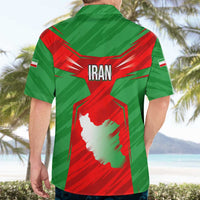 Iran National Pride Hawaiian Shirt with Bold Lion Crest and Country Silhouette