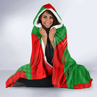 Iran National Pride Hooded Blanket with Bold Lion Crest and Country Silhouette