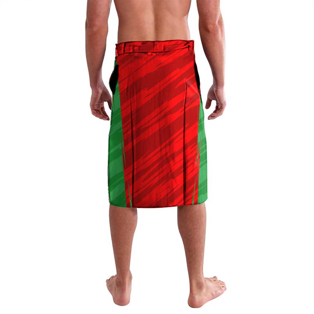 Iran National Pride Lavalava with Bold Lion Crest and Country Silhouette