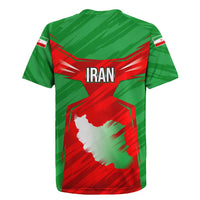Iran National Pride Rugby Jersey with Bold Lion Crest and Country Silhouette