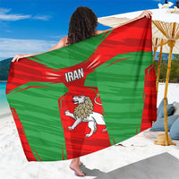 Iran National Pride Sarong with Bold Lion Crest and Country Silhouette