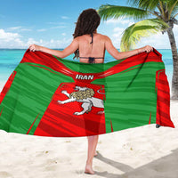 Iran National Pride Sarong with Bold Lion Crest and Country Silhouette
