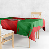 Iran National Pride Tablecloth with Bold Lion Crest and Country Silhouette