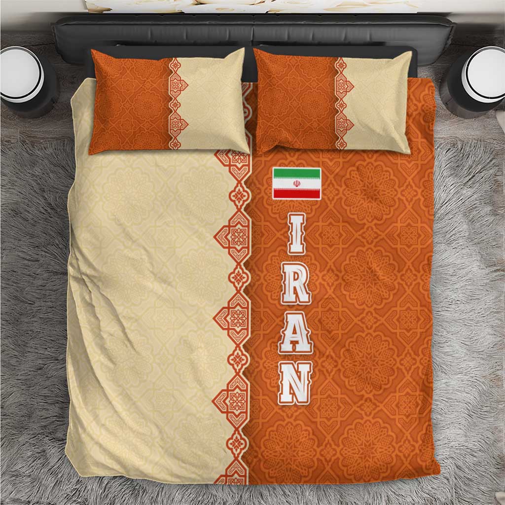 Iran Heritage Bedding Set with Traditional Pattern and Royal Emblem Design