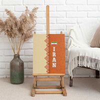 Iran Heritage Canvas Wall Art with Traditional Pattern and Royal Emblem Design