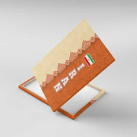 Iran Heritage Canvas Wall Art with Traditional Pattern and Royal Emblem Design