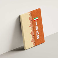 Iran Heritage Canvas Wall Art with Traditional Pattern and Royal Emblem Design