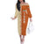 Iran Heritage Family Matching Off The Shoulder Long Sleeve Dress and Hawaiian Shirt with Traditional Pattern and Royal Emblem Design