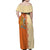 Iran Heritage Family Matching Off Shoulder Maxi Dress and Hawaiian Shirt with Traditional Pattern and Royal Emblem Design