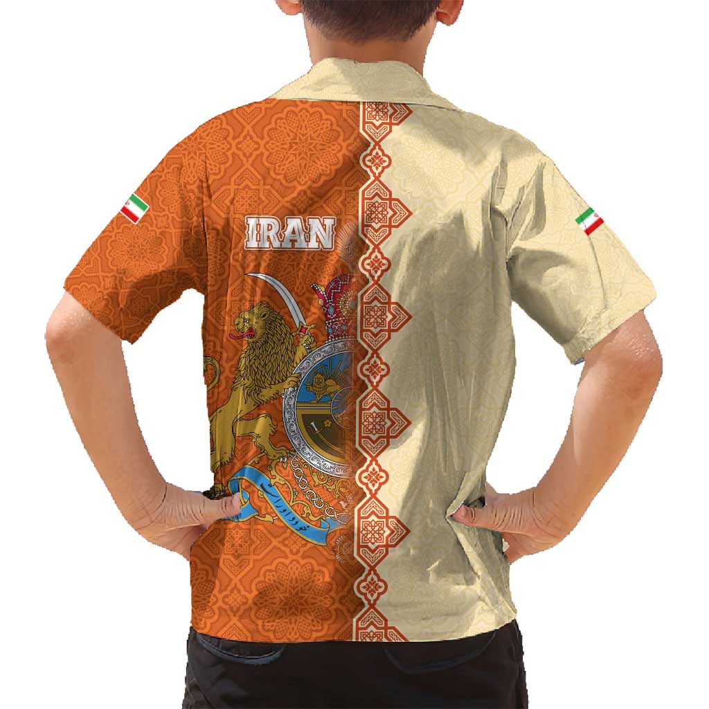 Iran Heritage Family Matching Puletasi and Hawaiian Shirt with Traditional Pattern and Royal Emblem Design