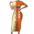 Iran Heritage Family Matching Short Sleeve Bodycon Dress and Hawaiian Shirt with Traditional Pattern and Royal Emblem Design