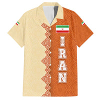 Iran Heritage Family Matching Tank Maxi Dress and Hawaiian Shirt with Traditional Pattern and Royal Emblem Design