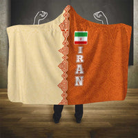 Iran Heritage Hooded Blanket with Traditional Pattern and Royal Emblem Design