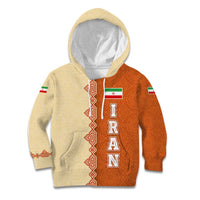 Iran Heritage Kid Hoodie with Traditional Pattern and Royal Emblem Design