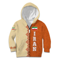 Iran Heritage Kid Hoodie with Traditional Pattern and Royal Emblem Design