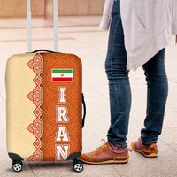 Iran Heritage Luggage Cover with Traditional Pattern and Royal Emblem Design
