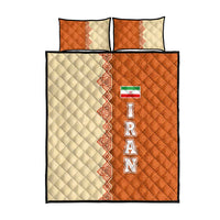 Iran Heritage Quilt Bed Set with Traditional Pattern and Royal Emblem Design