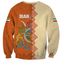 Iran Heritage Sweatshirt with Traditional Pattern and Royal Emblem Design
