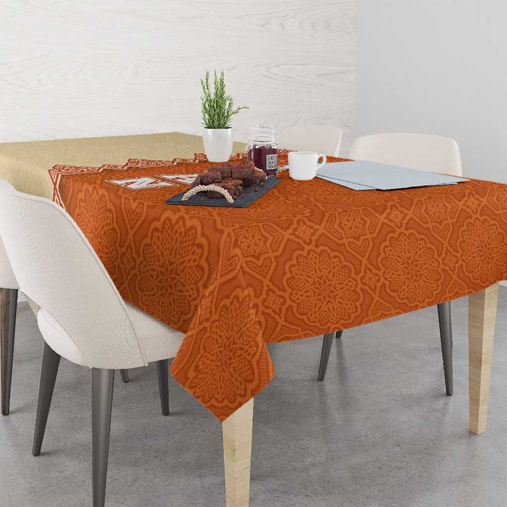 Iran Heritage Tablecloth with Traditional Pattern and Royal Emblem Design