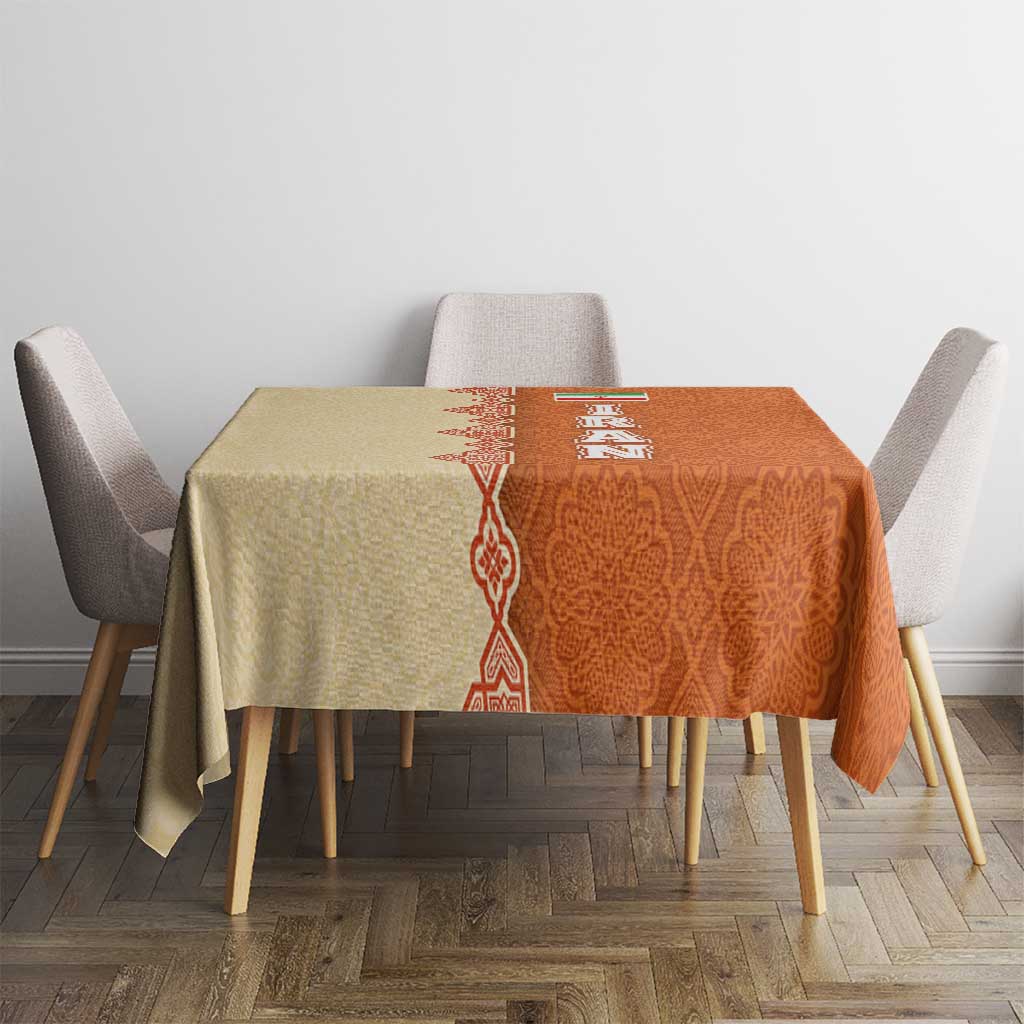 Iran Heritage Tablecloth with Traditional Pattern and Royal Emblem Design